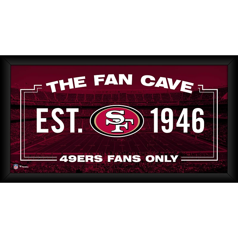 Collage de grotte de fans encadré 49ers de San Francisco 10" x 20"