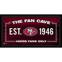 Collage de grotte de fans encadré 49ers de San Francisco 10" x 20"