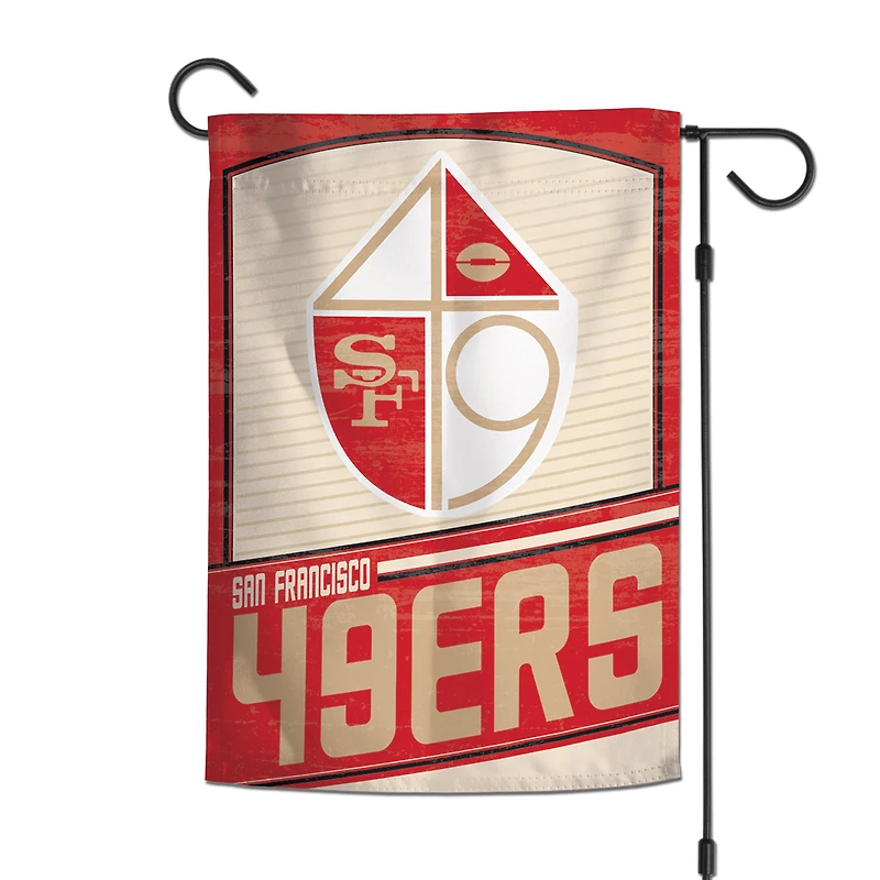 Drapeau de jardin 2 côtés 12'' x 18'' WinCraft des 49ers de San Francisco