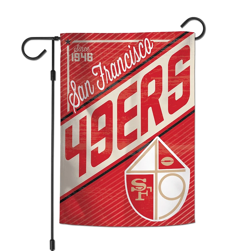 Drapeau de jardin 2 côtés 12'' x 18'' WinCraft des 49ers de San Francisco