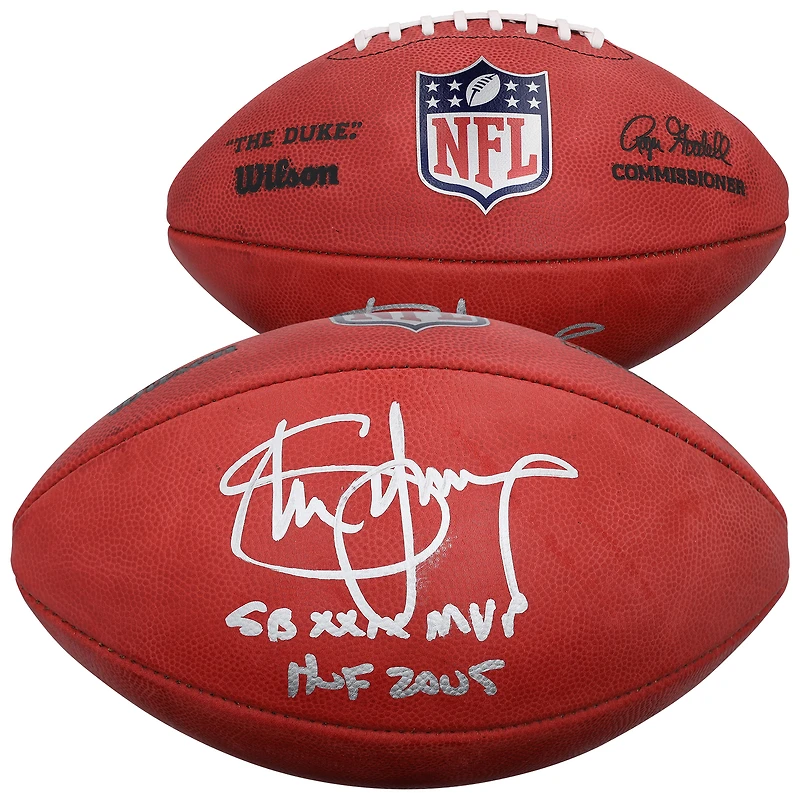 Steve Young San Francisco 49ers Autographed Duke Full Color Football with "SB XXIX MVP, HOF 2005" Inscriptions