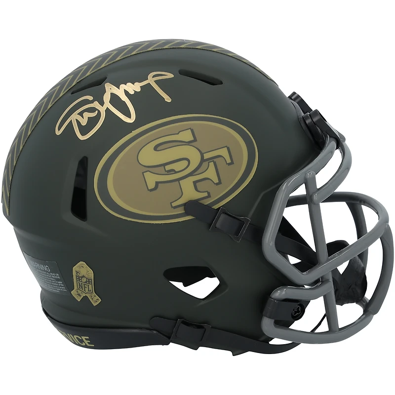 Casque Riddell Speed ​​Mini 2025 Salute To Service, autographié par Steve Young des 49ers de San Francisco