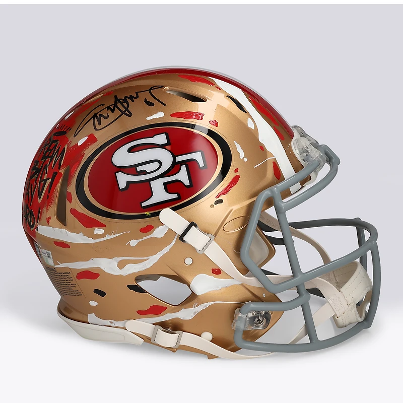 Steve Young San Francisco 49ers Autographed Riddell Speed Authentic Helmet - Art by King Saladeen - Limited Edition #1/1
