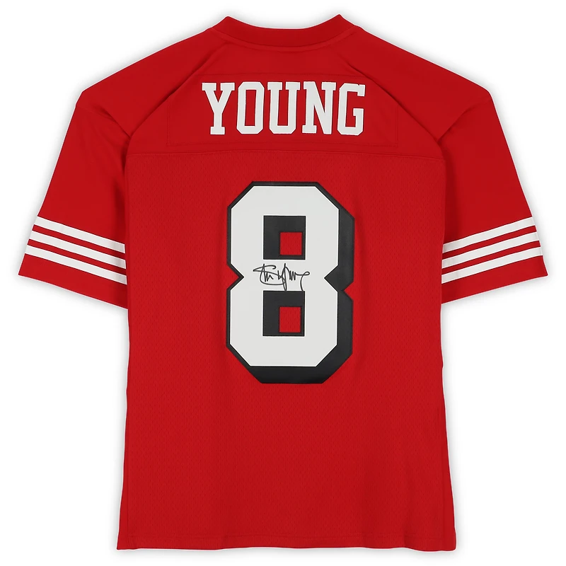 Maillot Legacy 1994 de Steve Young, San Francisco 49ers, autographié par Scarlet Mitchell & Ness