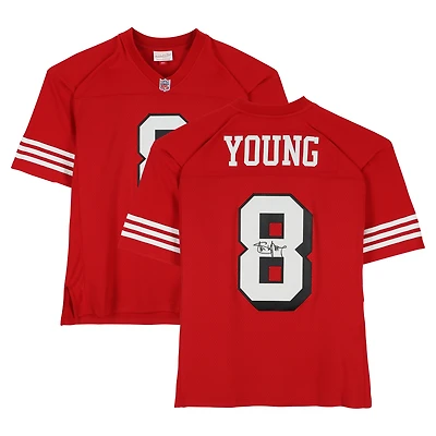 Maillot Legacy 1994 de Steve Young, San Francisco 49ers, autographié par Scarlet Mitchell & Ness