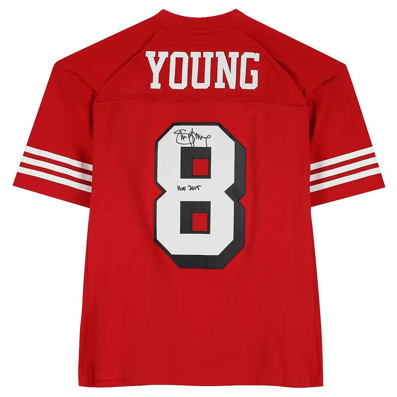 Steve Young San Francisco 49ers Autographed Scarlet Mitchell & Ness 1994 Legacy Jersey with "HOF 2005" Inscription