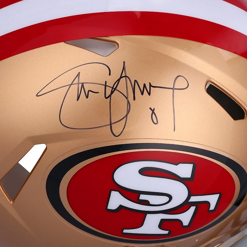 Casque authentique dédicacé par Steve Young des San Francisco 49ers
