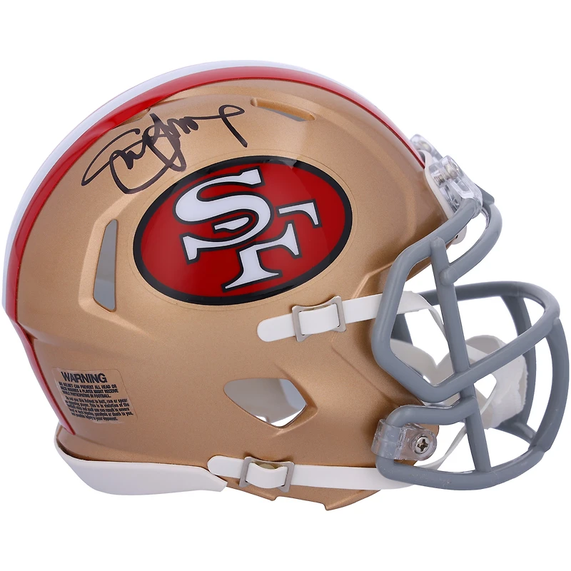 Steve Young San Francisco 49ers Dédicacé Throwback 1964-96 Speed Mini Casque