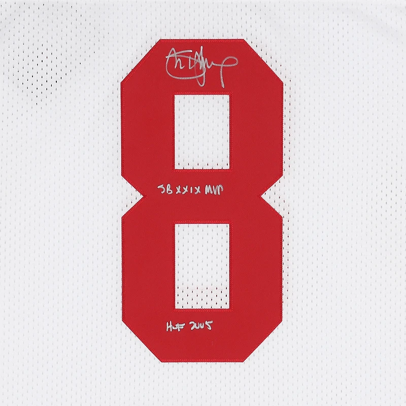 Steve Young San Francisco 49ers Autographed White Mitchell & Ness Authentic Jersey with "SB XXIX MVP, HOF 2005" Inscriptions