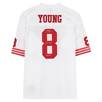 Steve Young San Francisco 49ers Autographed White Mitchell & Ness Authentic Jersey with "SB XXIX MVP, HOF 2005" Inscriptions