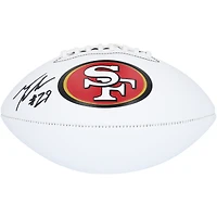 Ballon de football à panneau blanc Franklin autographié par Talanoa Hufanga des 49ers de San Francisco