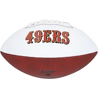 Ballon de football à panneau blanc Franklin autographié par Talanoa Hufanga des 49ers de San Francisco