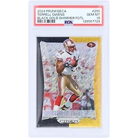 Terrell Owens San Francisco 49ers 2024 Panini Prizm Deca Black Gold Shimmer FOTL Prizm #255 #1/8 PSA Authenticated 10 Card