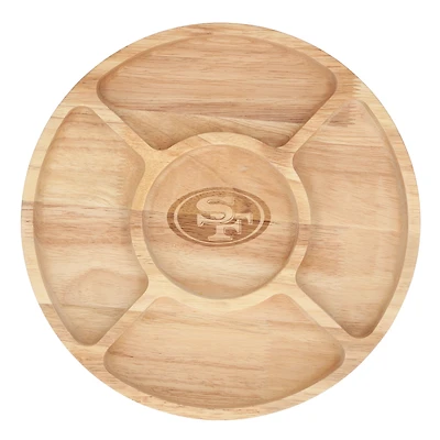 The Memory Company San Francisco 49ers Wood Chip & Dip Serving Tray