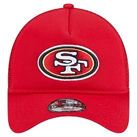 Casquette ajustable New Era Scarlet San Francisco 49ers Main 9FORTY A-Frame Trucker pour tout-petit