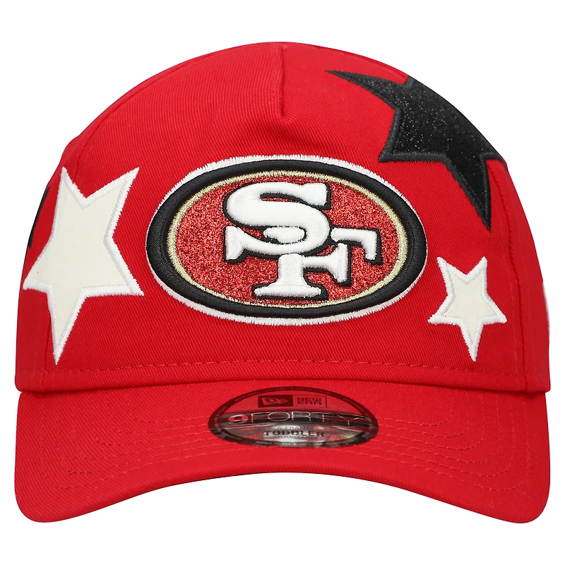Toddler New Era  Scarlet San Francisco 49ers  Stardom 9FORTY A-Frame Adjustable Hat