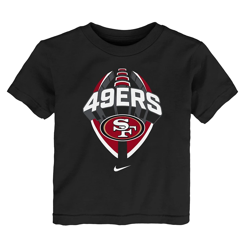 T-shirt Nike noir Icon Legend des San Francisco 49ers pour tout-petit