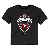 T-shirt Nike noir Icon Legend des San Francisco 49ers pour tout-petit