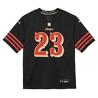 Maillot de match Nike Christian McCaffrey noir pour enfant, collection Rivalries 2025 des 49ers San Francisco.