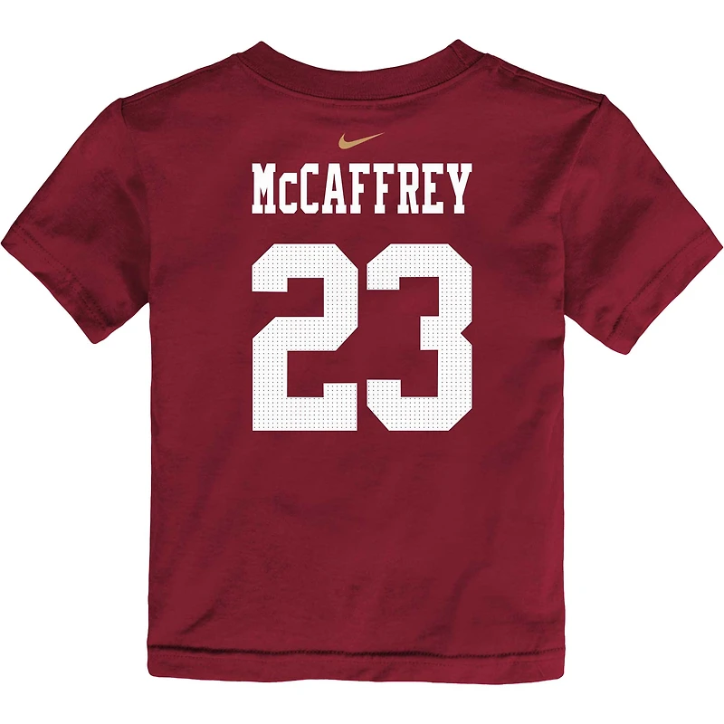 Toddler Nike Christian McCaffrey Scarlet San Francisco 49ers Player Name & Number T-Shirt