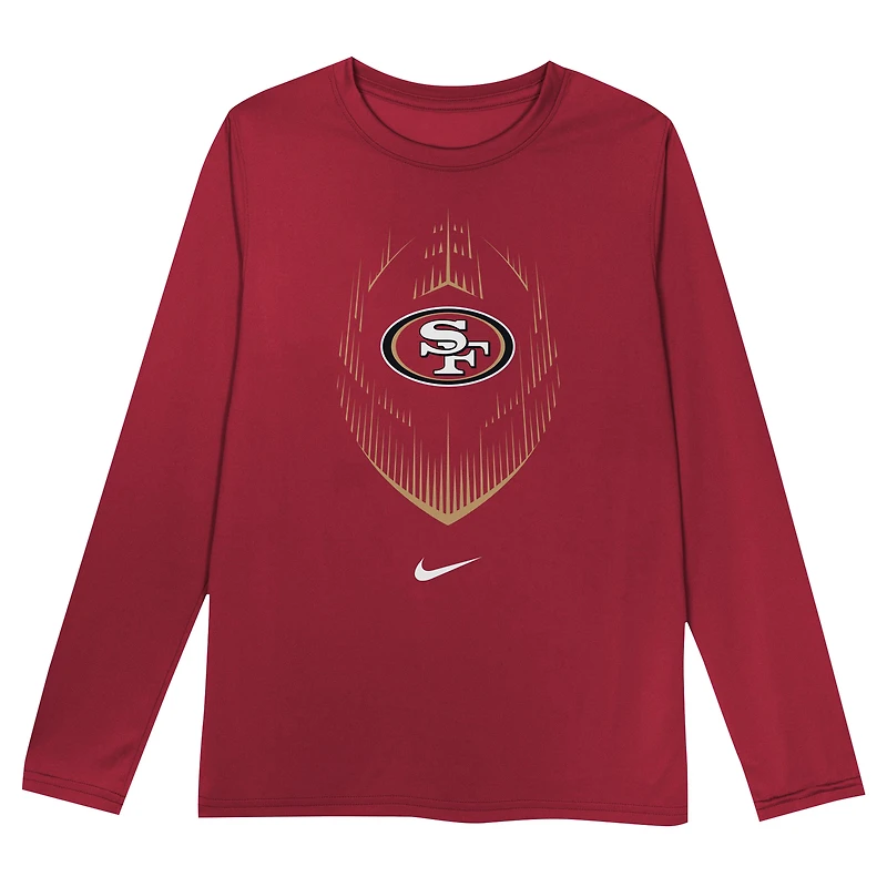 T-shirt à manches longues Nike Scarlet San Francisco 49ers Legend Icon pour tout-petit