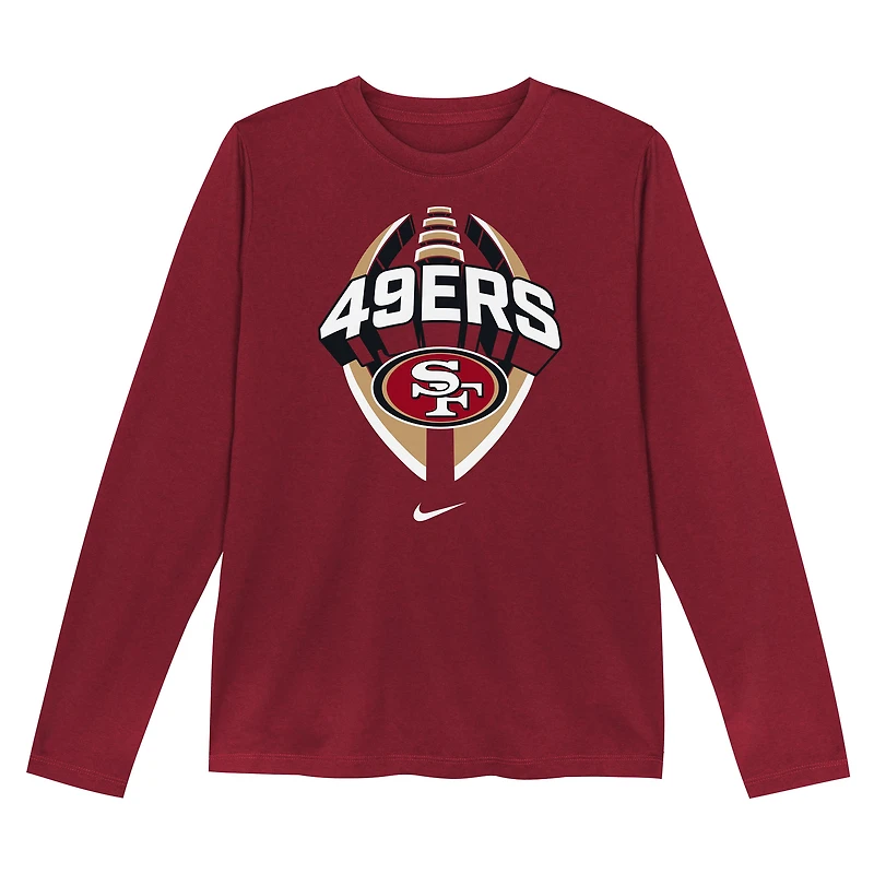 Toddler Nike  Scarlet San Francisco 49ers Primetime Legend Icon Long Sleeve Performance T-Shirt