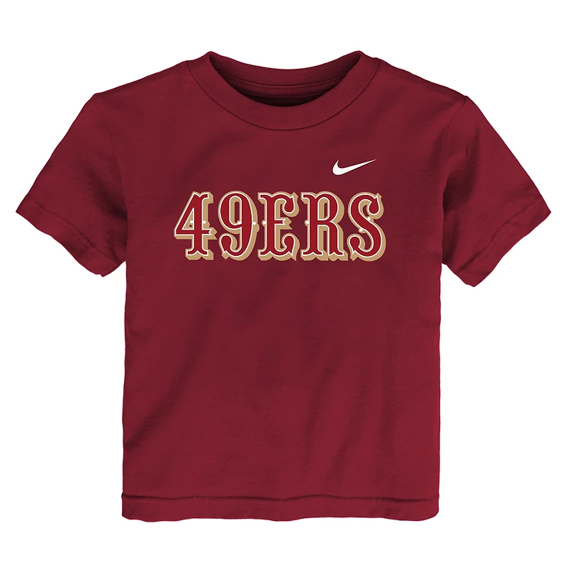 T-shirt Nike Scarlet pour tout-petit avec logo des 49ers de San Francisco