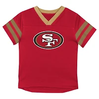 Ensemble t-shirt et pantalon à col en V rouge/or des 49ers de San Francisco pour tout-petits