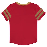 Ensemble t-shirt et pantalon à col en V rouge/or des 49ers de San Francisco pour tout-petits
