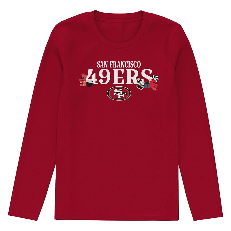 Ensemble de nuit pour tout-petits Outerstuff Scarlet San Francisco 49ers Chestnut Holiday