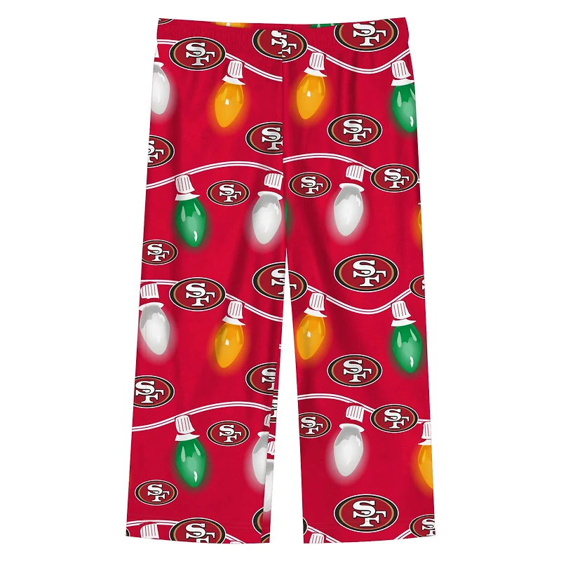 Toddler San Francisco 49ers Two-Piece Garland Holiday Long Sleeve Pajama Set