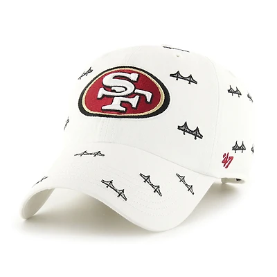 Unisex '47 White San Francisco 49ers Confetti Clean Up Adjustable Hat