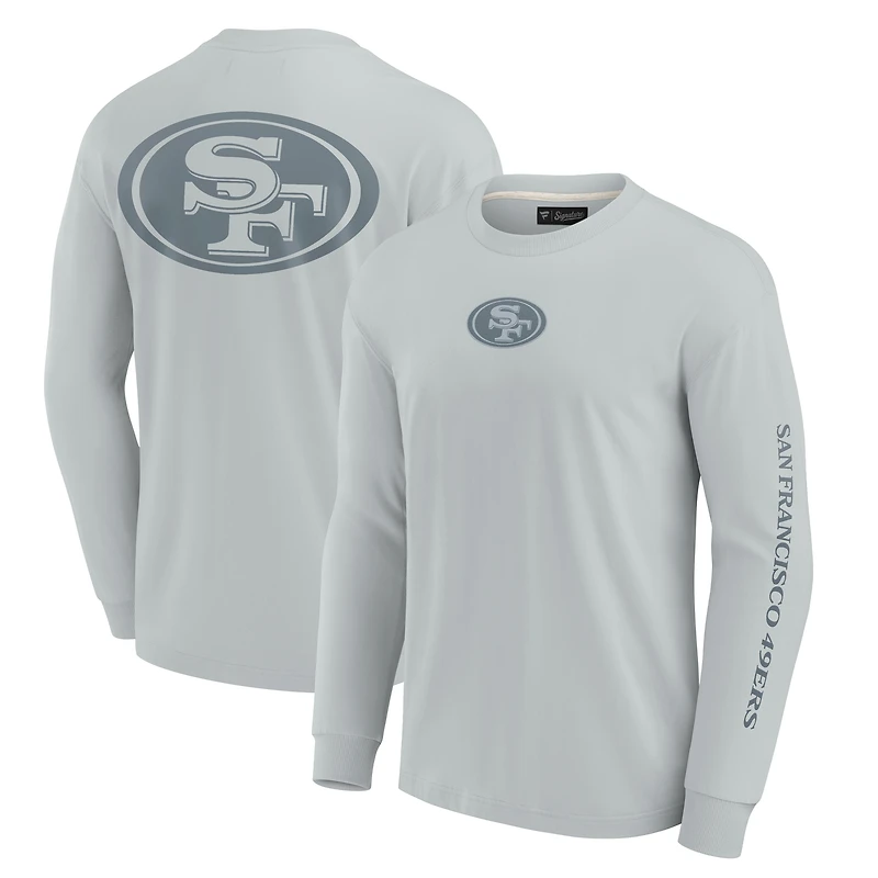 T-shirt unisexe gris à manches longues Fanatics des 49ers de San Francisco, Elements Strive