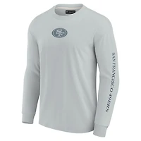 T-shirt unisexe gris à manches longues Fanatics des 49ers de San Francisco, Elements Strive