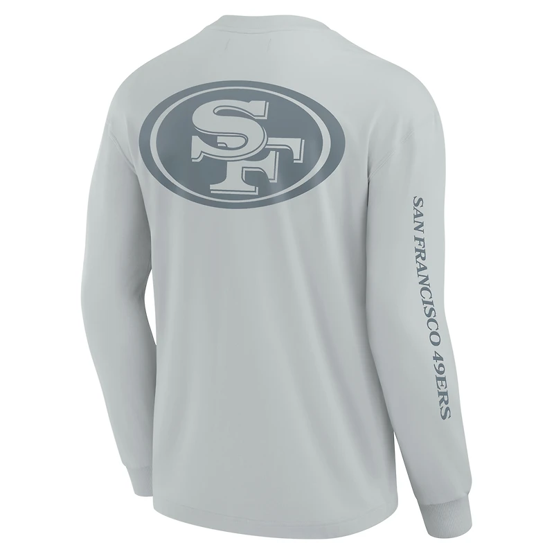 T-shirt unisexe gris à manches longues Fanatics des 49ers de San Francisco, Elements Strive