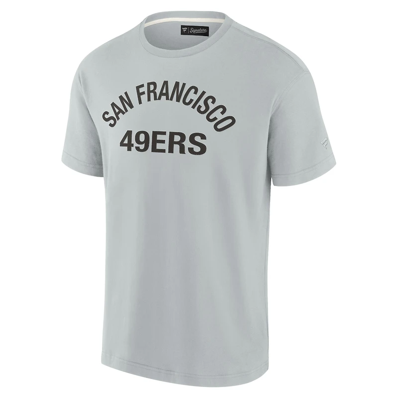 T-shirt unisexe à manches courtes Fanatics gris San Francisco 49ers Elements Super Soft