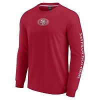 T-shirt unisexe à manches longues Fanatics Scarlet San Francisco 49ers Elements Strive