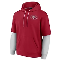 Sweat à capuche unisexe Fanatics Scarlet San Francisco 49ers Sleek Elements