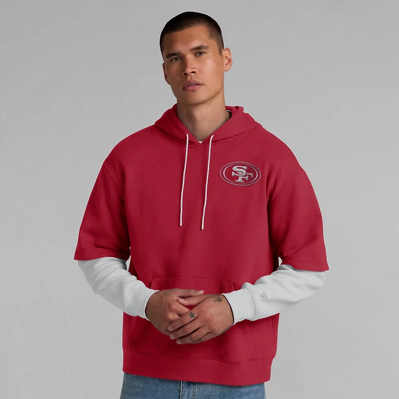 Sweat à capuche unisexe Fanatics Scarlet San Francisco 49ers Sleek Elements