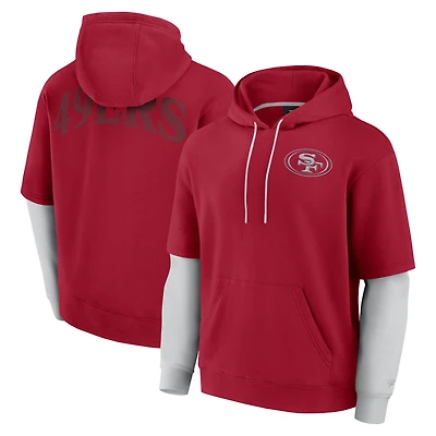 Sweat à capuche unisexe Fanatics Scarlet San Francisco 49ers Sleek Elements