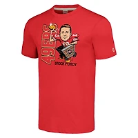Unisex Homage Brock Purdy Scarlet San Francisco 49ers Caricature Player Tri-Blend T-Shirt