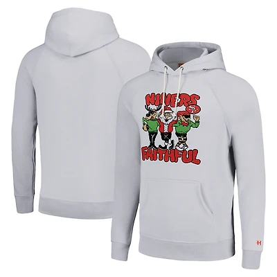 Sweat à capuche unisexe Homage Grey San Francisco 49ers Holiday Raglan Tri-Blend