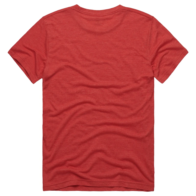 Unisex Homage Jerry Rice Scarlet San Francisco 49ers Classic Illustration Tri-Blend T-Shirt