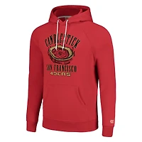 Unisex Homage  Scarlet San Francisco 49ers Hyperlocal Raglan Pullover Hoodie
