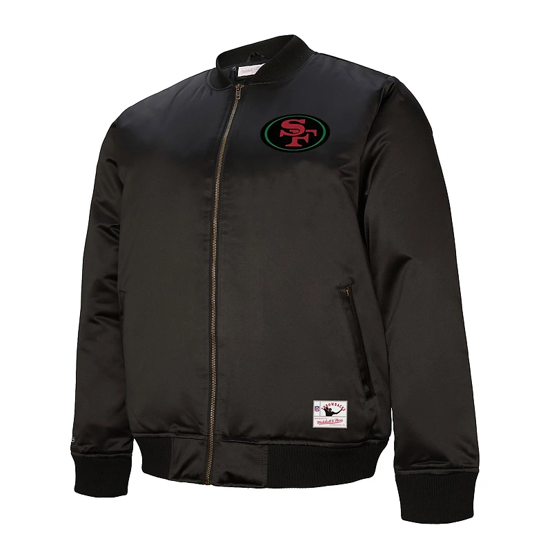 Unisex Mitchell & Ness Black San Francisco 49ers Excellence Collection Icon Full-Zip Jacket