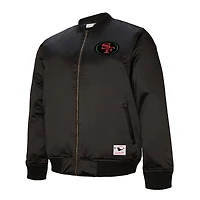 Unisex Mitchell & Ness Black San Francisco 49ers Excellence Collection Icon Full-Zip Jacket