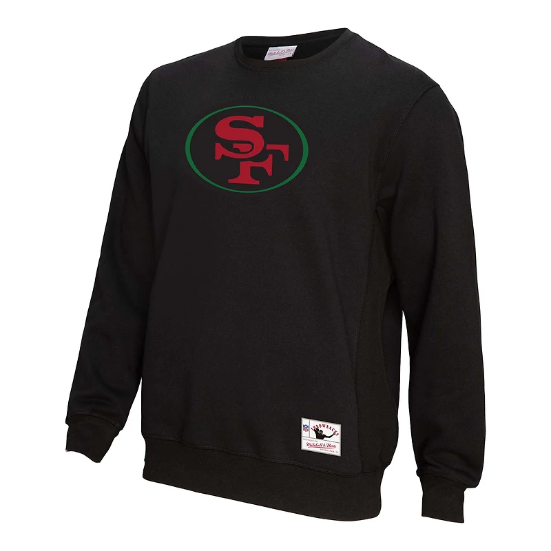 Sweat-shirt unisexe Mitchell & Ness Black Excellence Collection Icon des San Francisco 49ers