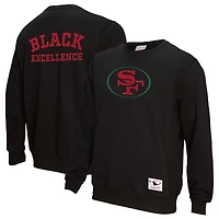 Sweat-shirt unisexe Mitchell & Ness Black Excellence Collection Icon des San Francisco 49ers