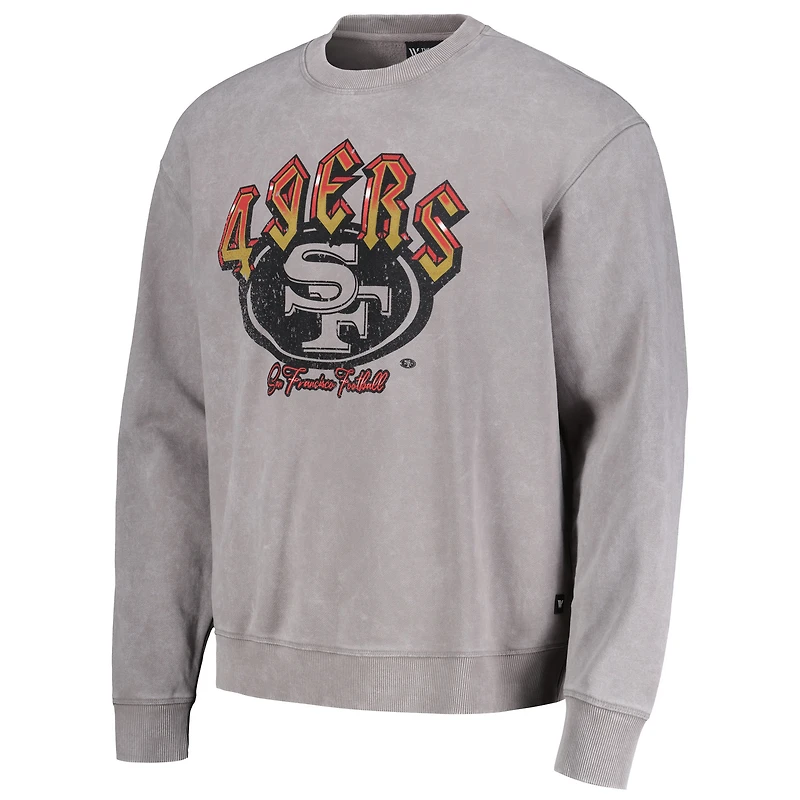 Sweat-shirt unisexe The Wild Collective gris San Francisco 49ers en détresse