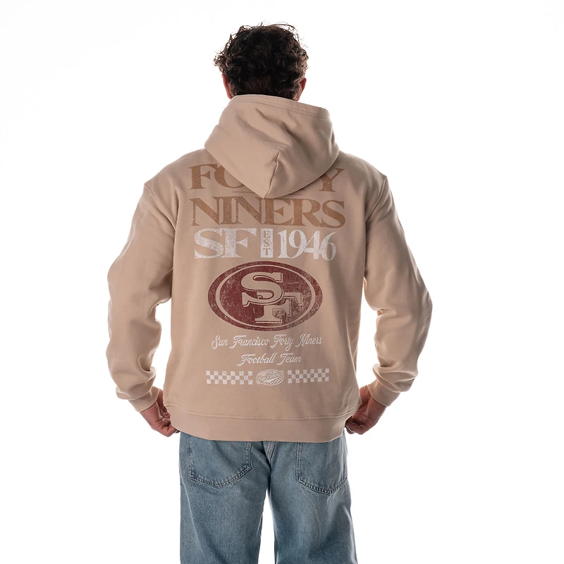 Unisex The Wild Collective  Tan San Francisco 49ers Oversized Graphic Fleece Hoodie